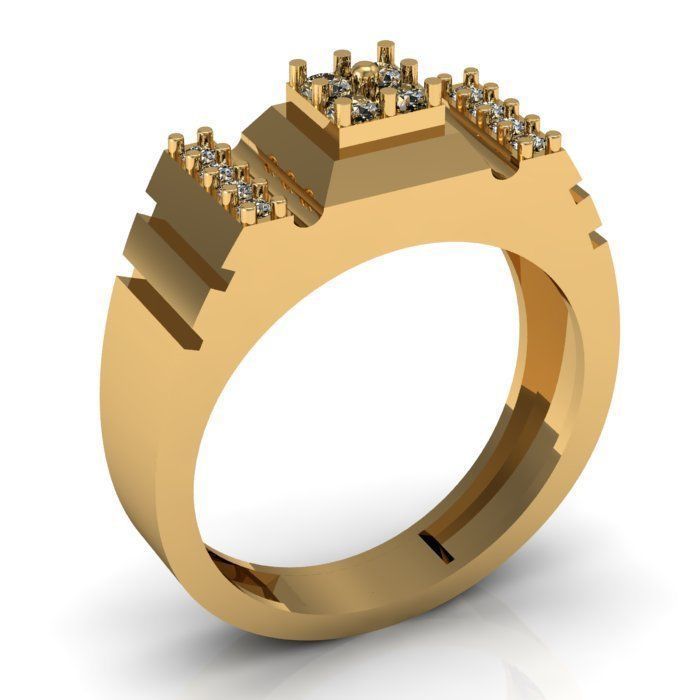 men ring 3D print model_4