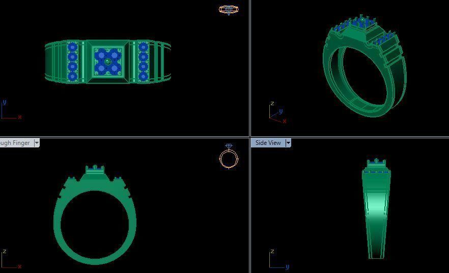 men ring 3D print model_14