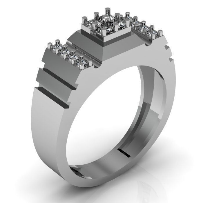 men ring 3D print model_7