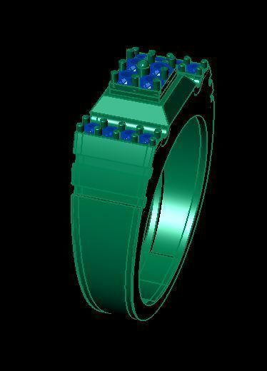 men ring 3D print model_9