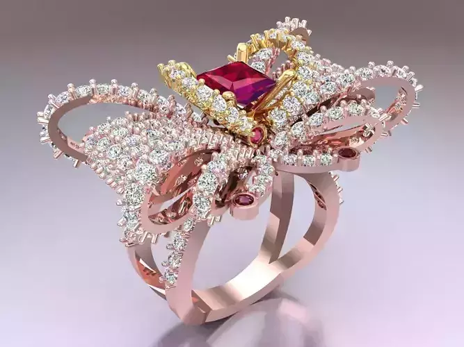 Bow Tie Ring - Womens Rings - N5520 3D print model