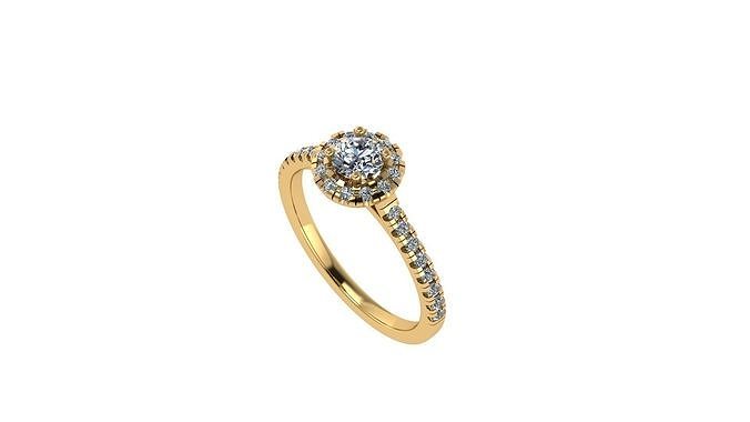Engagement  Ring 16 5mm  3D print model
