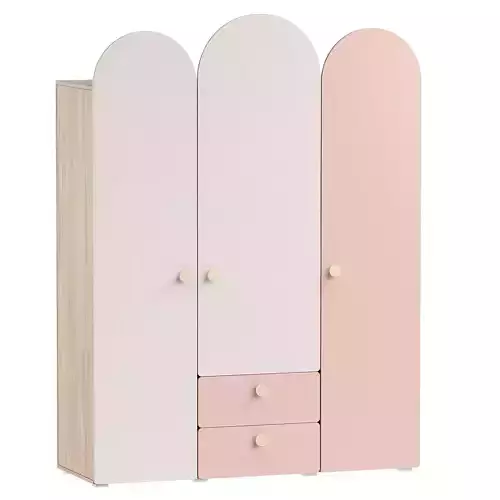 Swing wardrobe Archi 3 White Irish 3D model