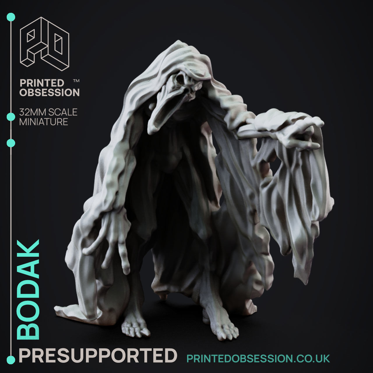 Bodak - 3D Printable TTRPG - PRESUPPORTED - 32mm Scale 3D print model_6