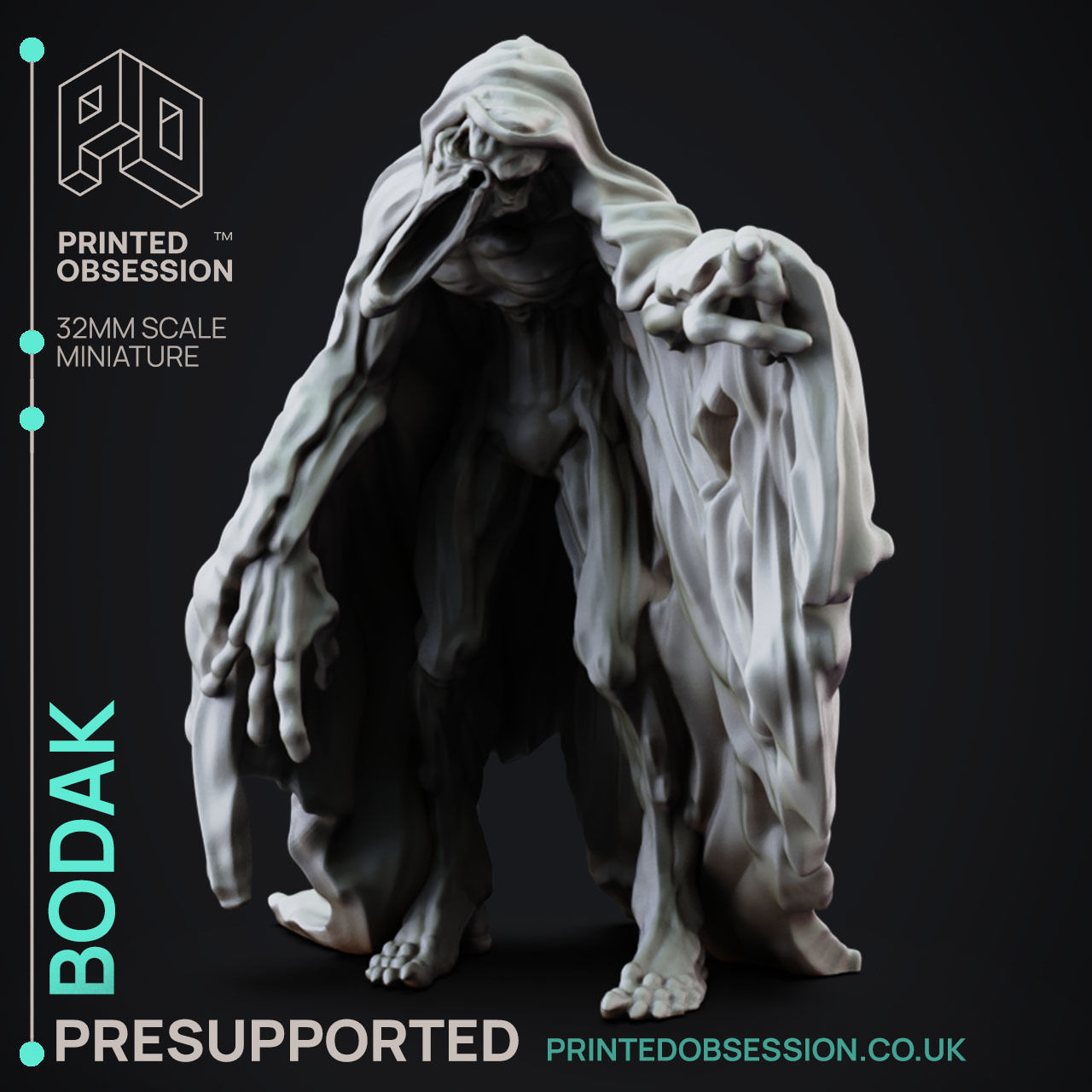 Bodak - 3D Printable TTRPG - PRESUPPORTED - 32mm Scale 3D print model_9