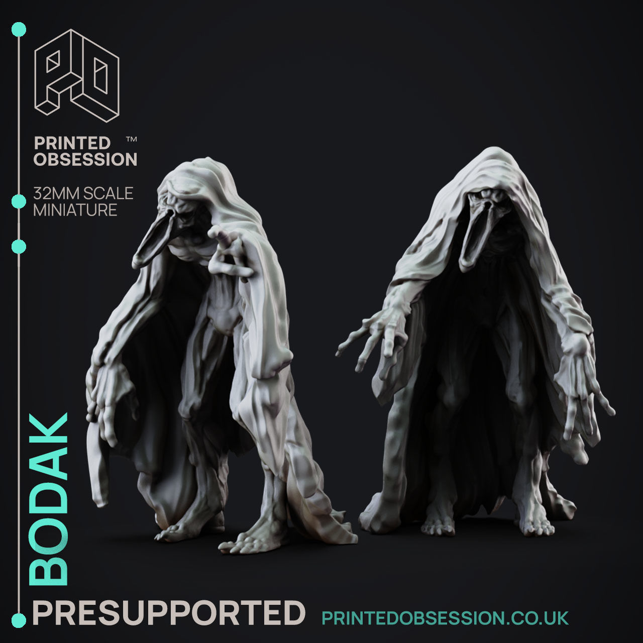 Bodak - 3D Printable TTRPG - PRESUPPORTED - 32mm Scale 3D print model_2