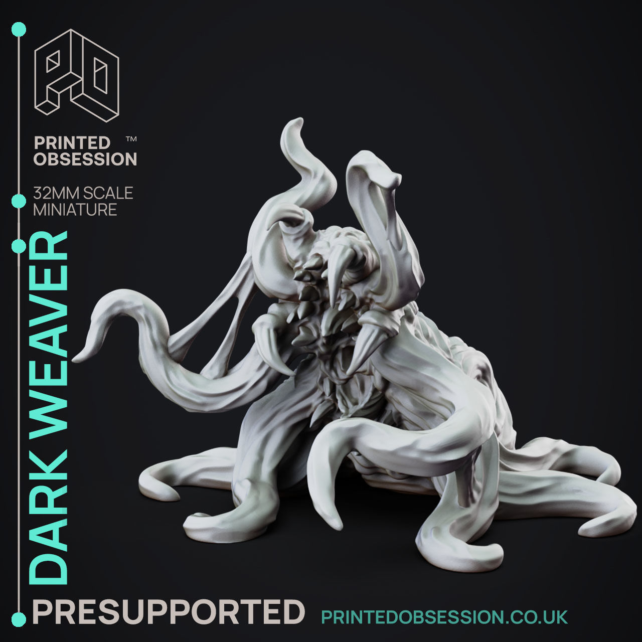 Dark Weaver - 3D Printable TTRPG - PRESUPPORTED - 32mm Scale 3D print model_1