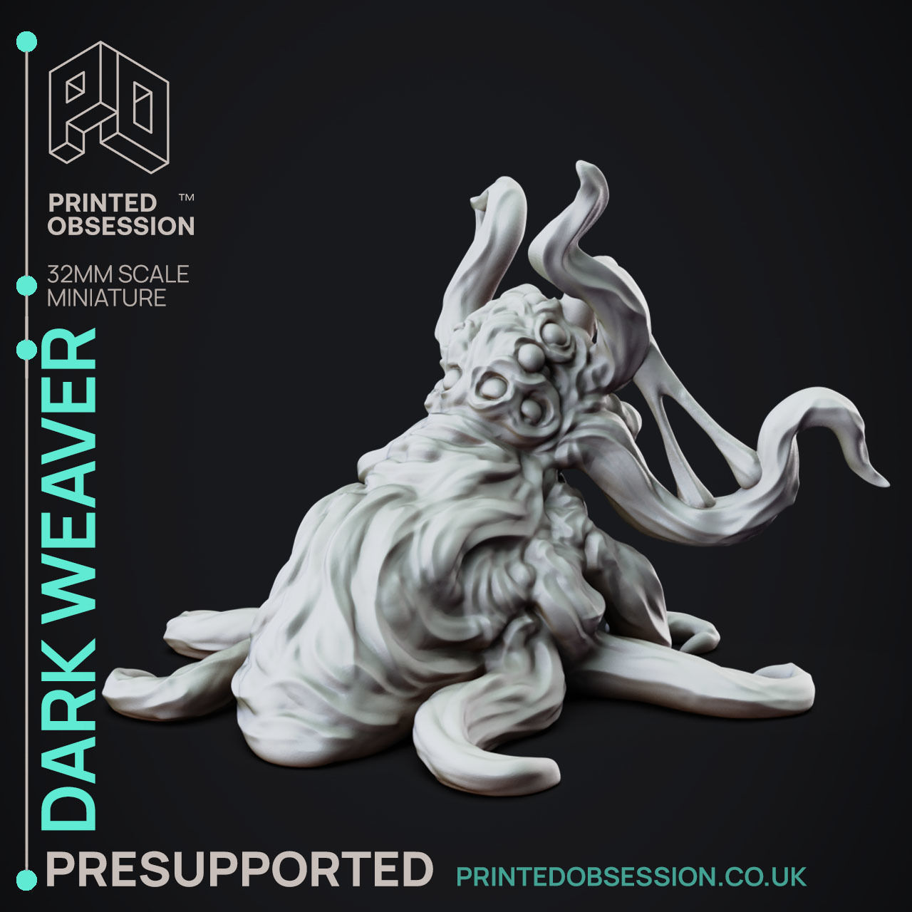 Dark Weaver - 3D Printable TTRPG - PRESUPPORTED - 32mm Scale 3D print model_5