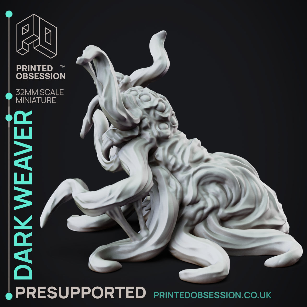 Dark Weaver - 3D Printable TTRPG - PRESUPPORTED - 32mm Scale 3D print model_2