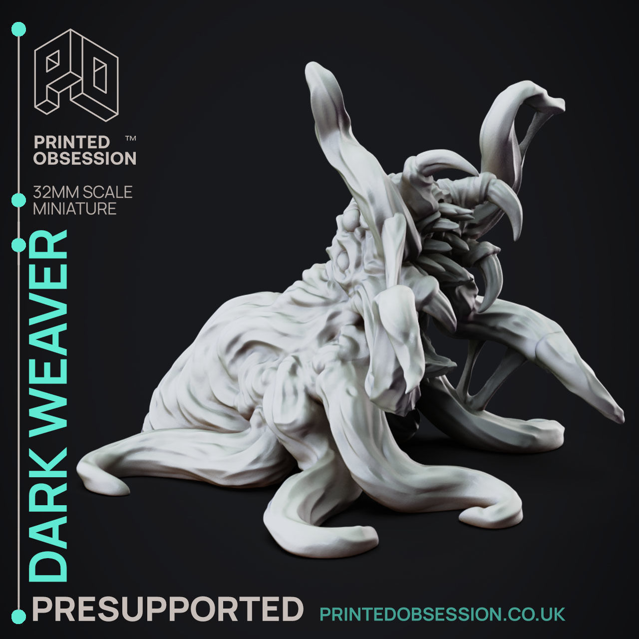 Dark Weaver - 3D Printable TTRPG - PRESUPPORTED - 32mm Scale 3D print model_6