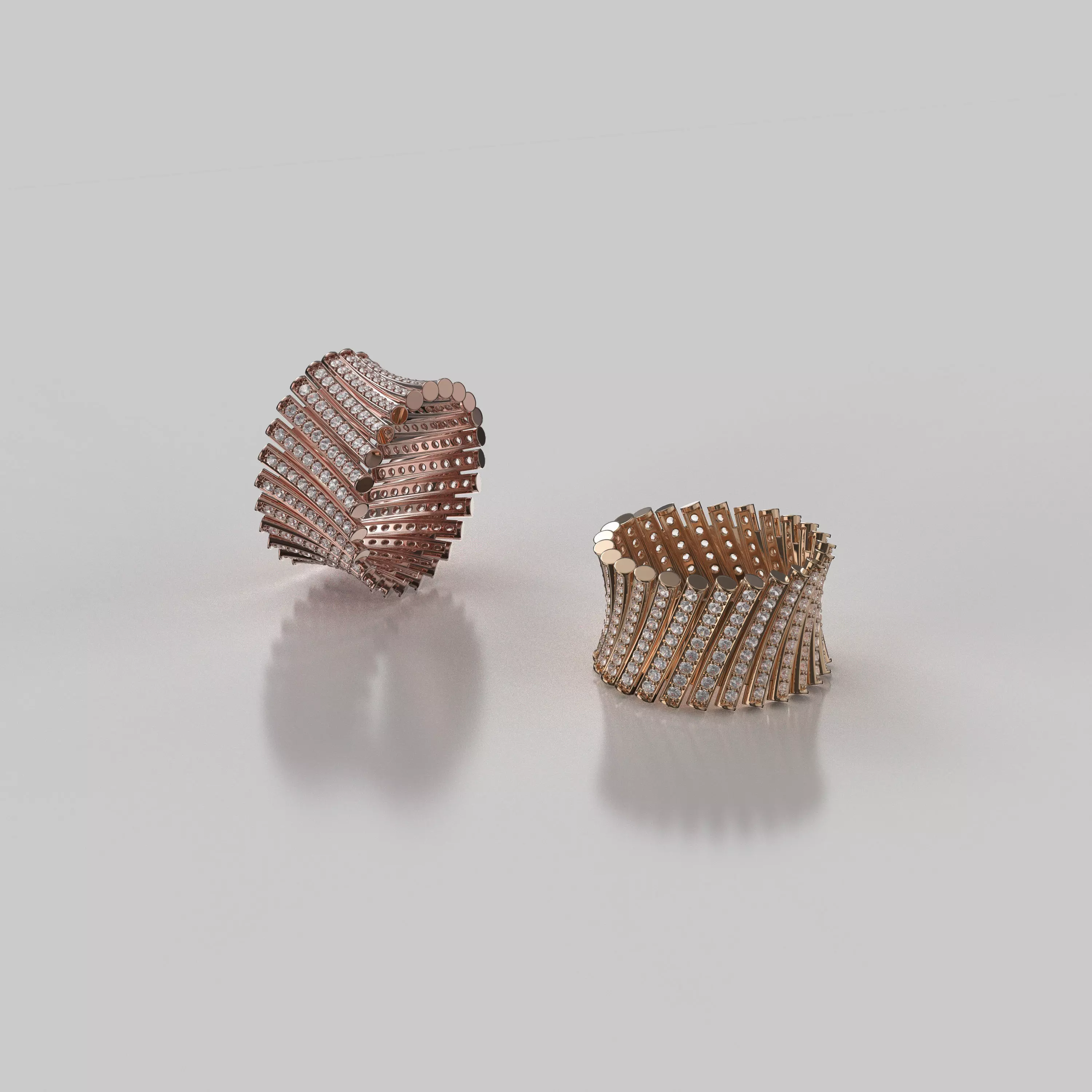 Beautiful Eternity Ring with round gems 3D print model
