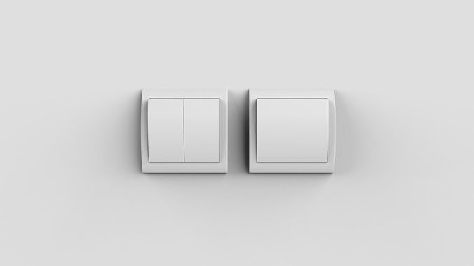 Wall Light Switches 3D model