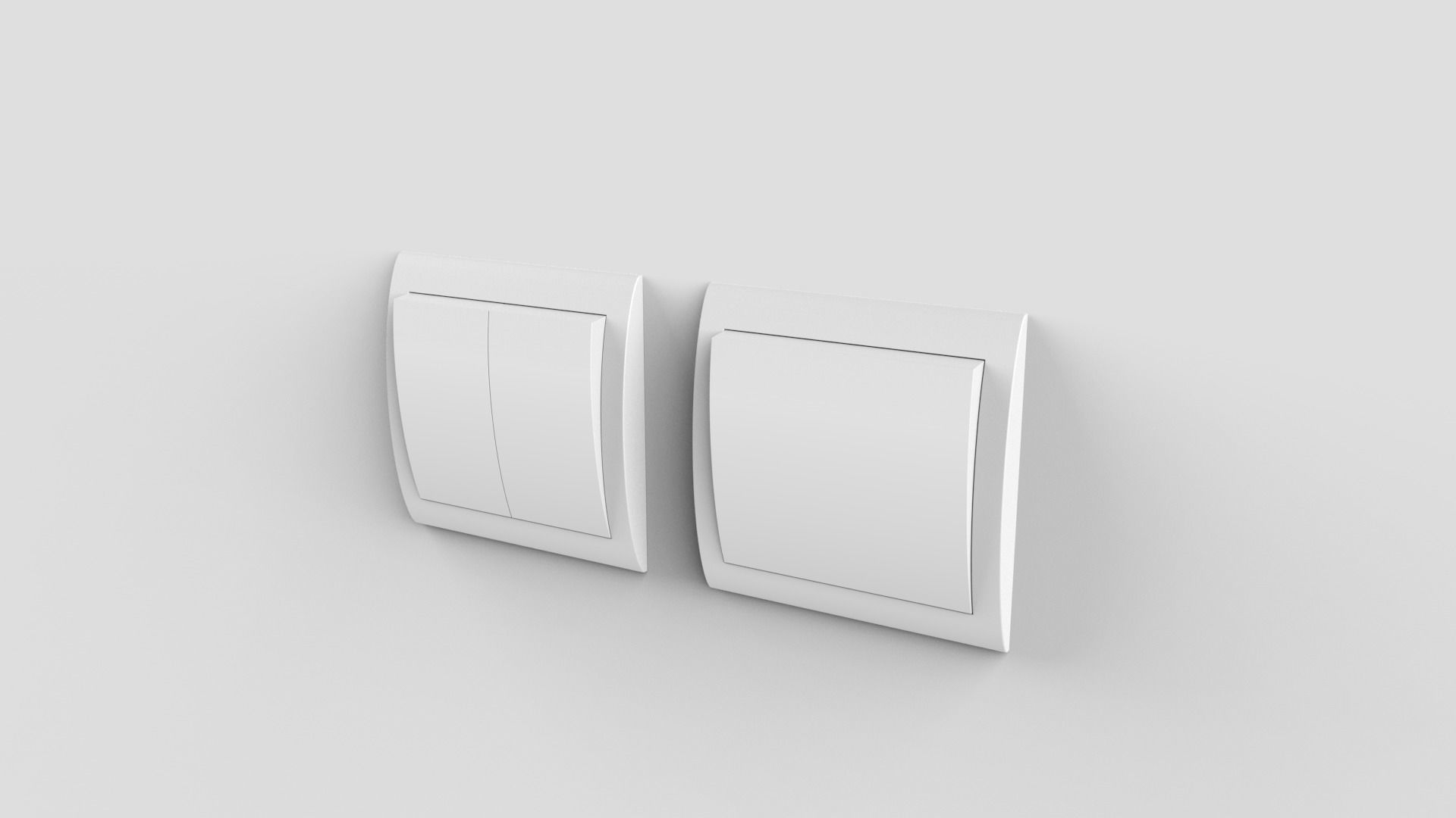Wall Light Switches 3D model_1