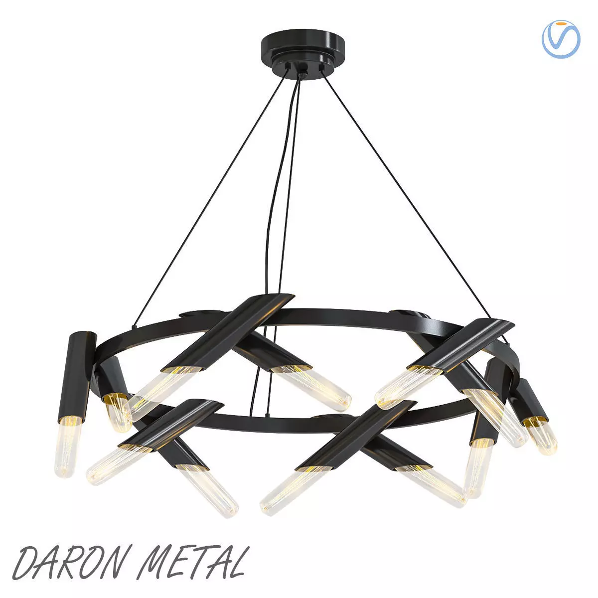 Daron Metal Chandelier 3D model