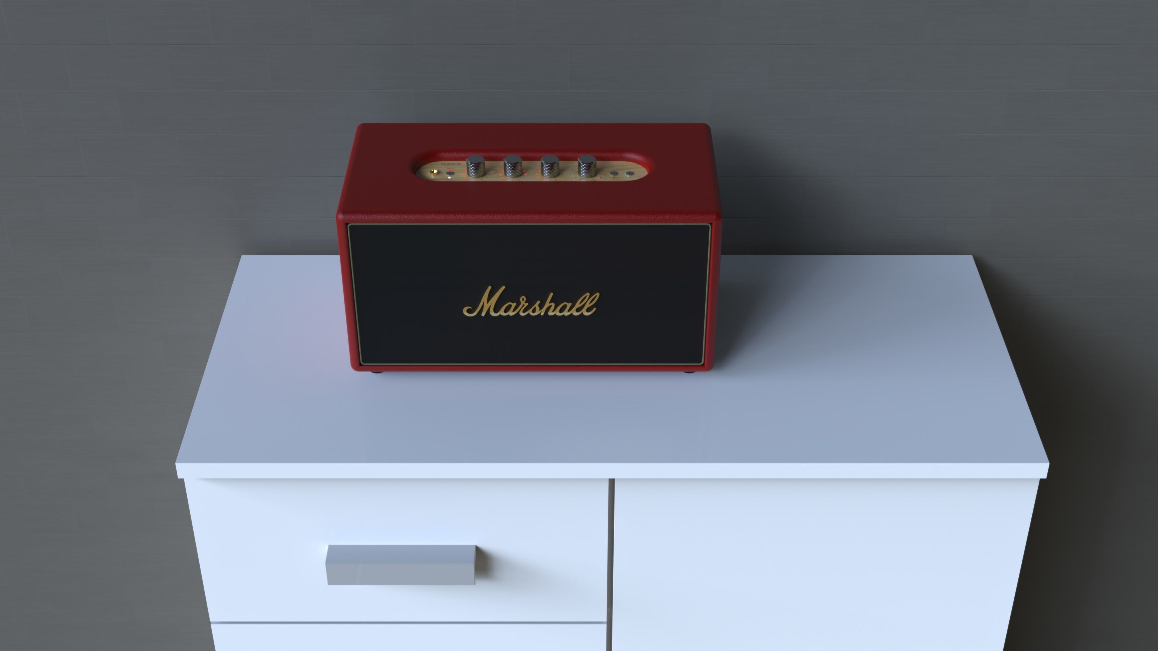 Marshall Stanmore Portable Bluetooth Speaker  3D model_4