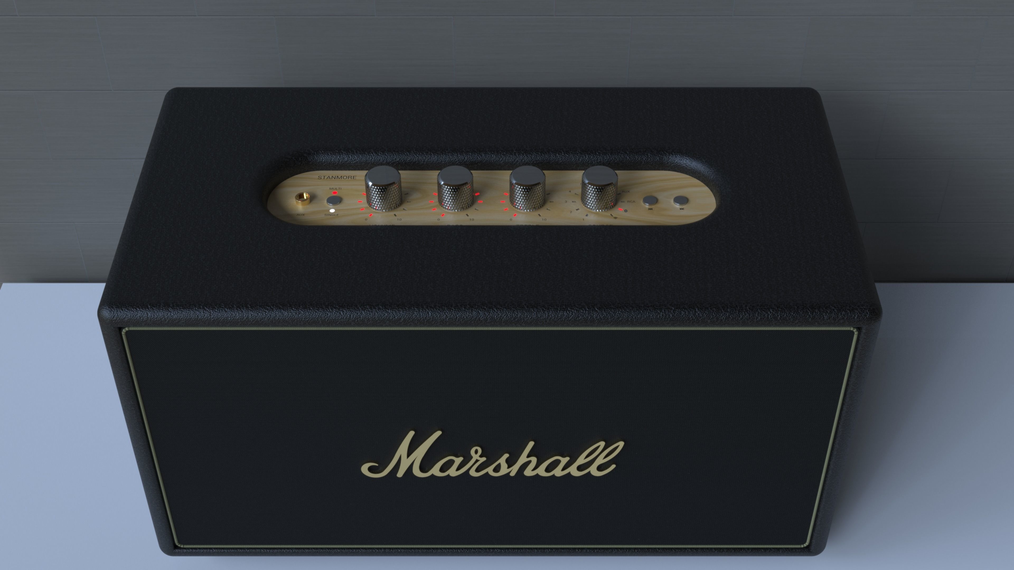 Marshall Stanmore Portable Bluetooth Speaker  3D model_2