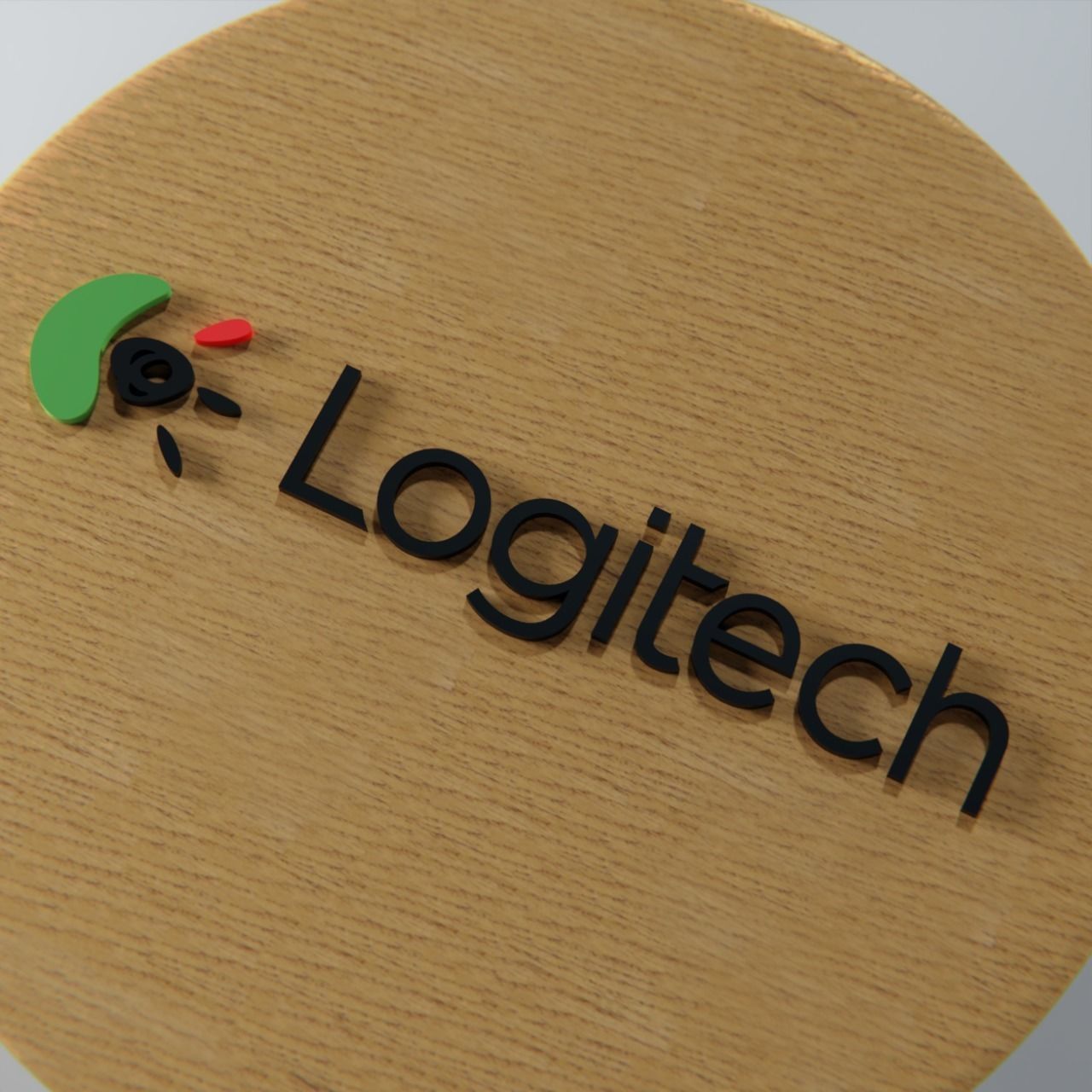 Logitech logo 3D print model_3