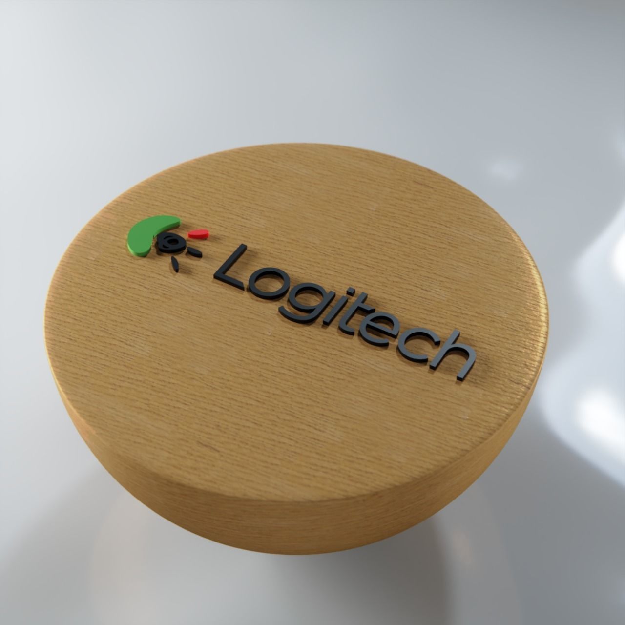 Logitech logo 3D print model_1