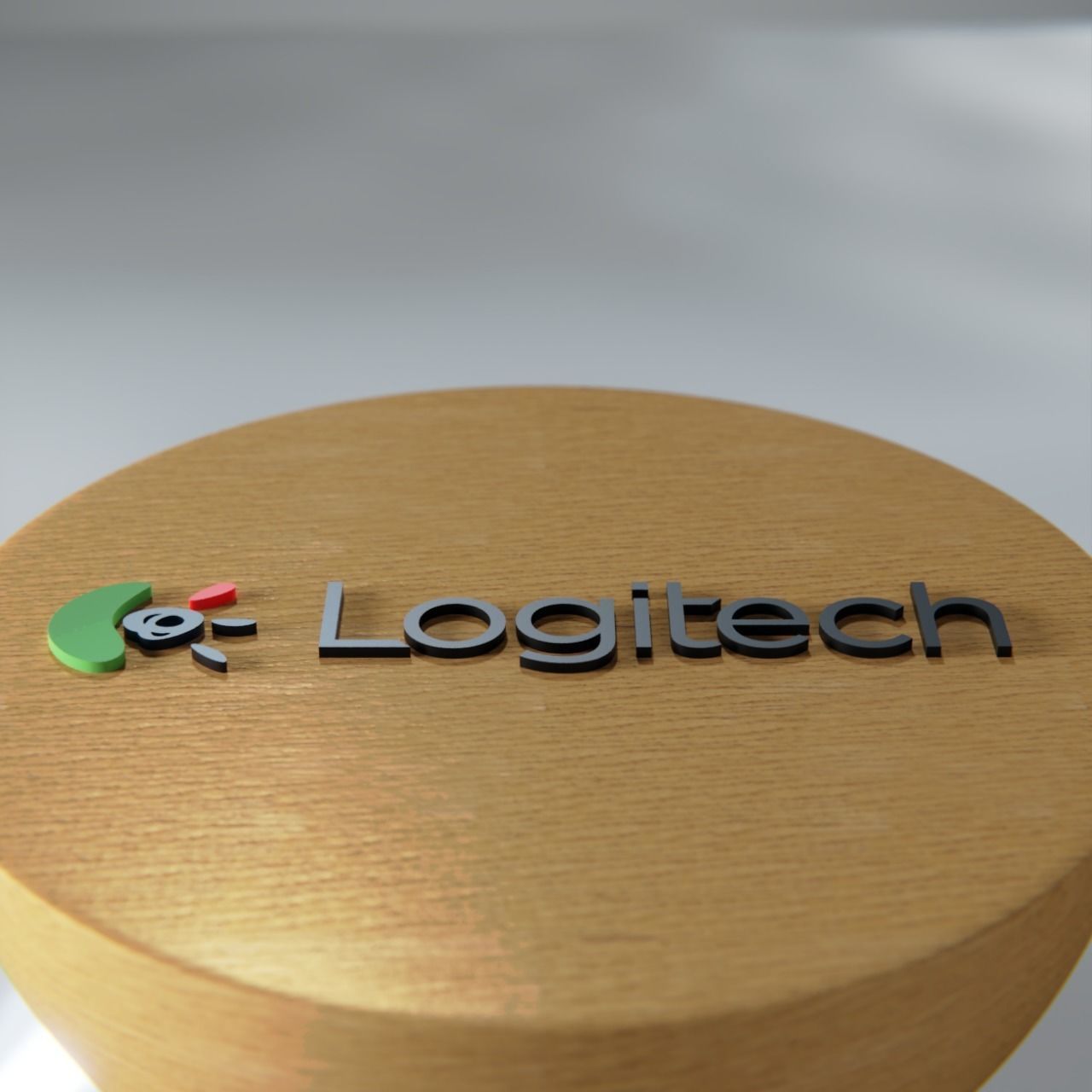 Logitech logo 3D print model_7