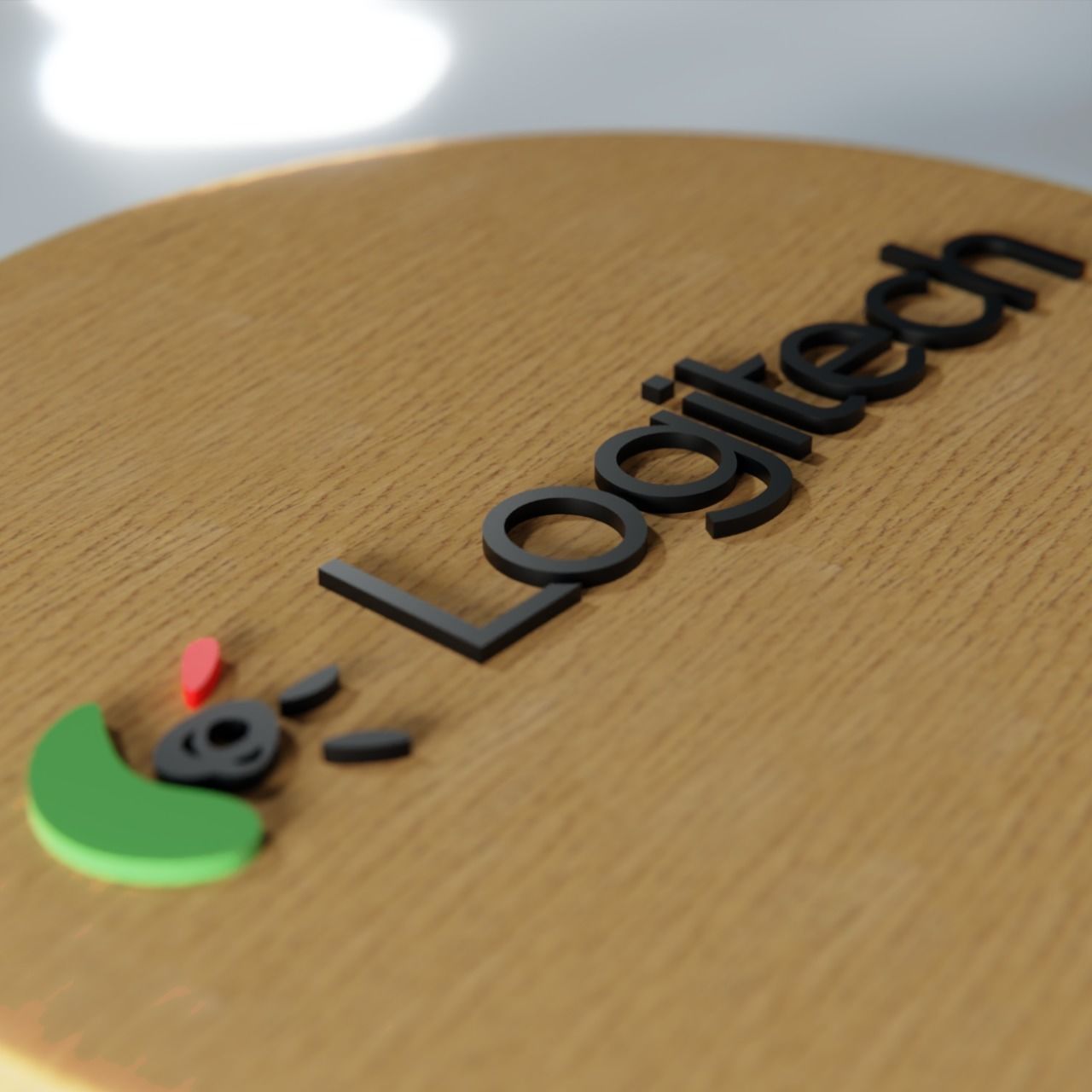 Logitech logo 3D print model_2