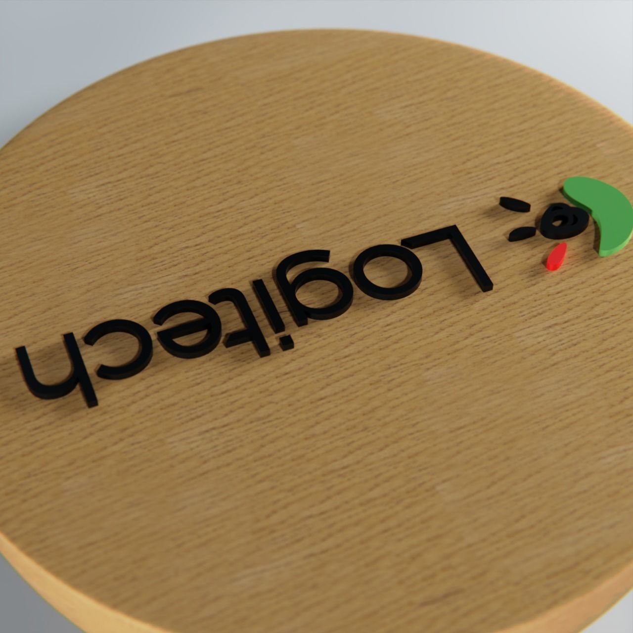 Logitech logo 3D print model_4