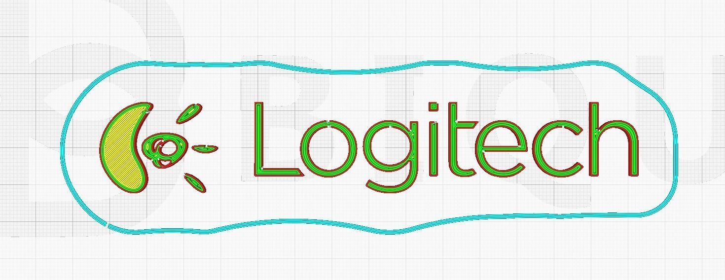 Logitech logo 3D print model_8