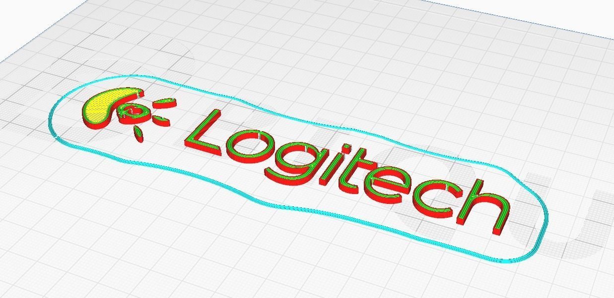 Logitech logo 3D print model_9
