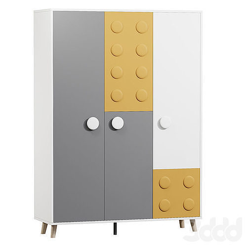  Wardrobe 3 fold Sh3 FUN-BOX 3D model