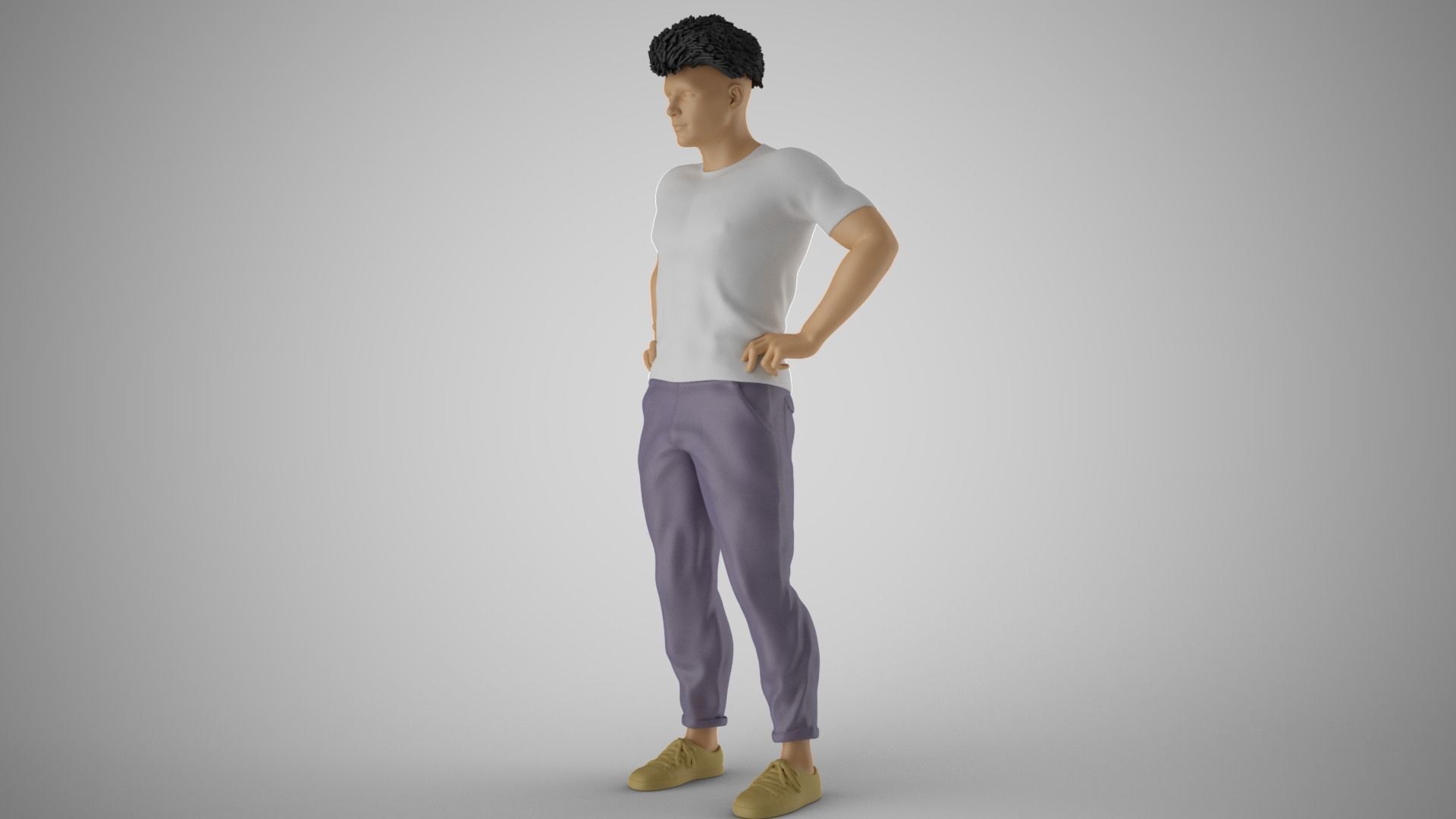 Man on His Hips 3D print model_9