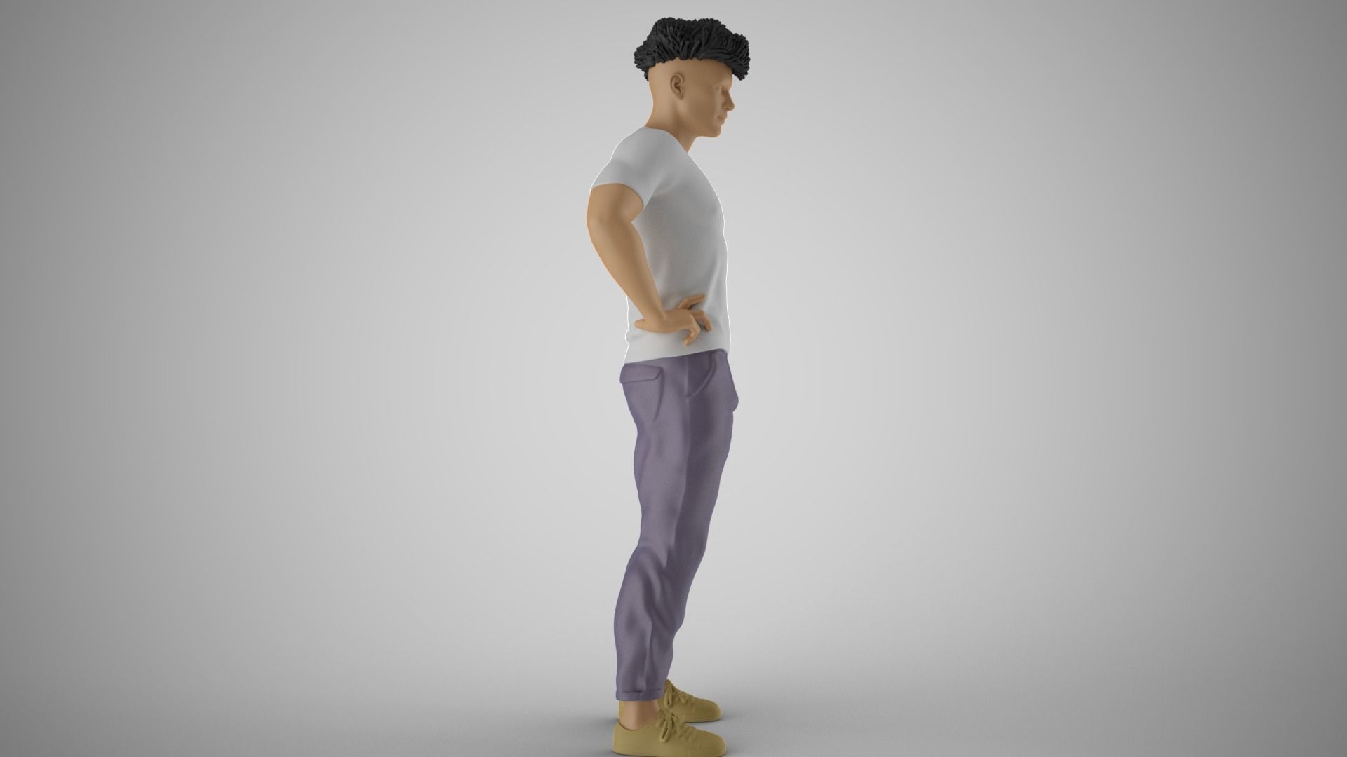 Man on His Hips 3D print model_5