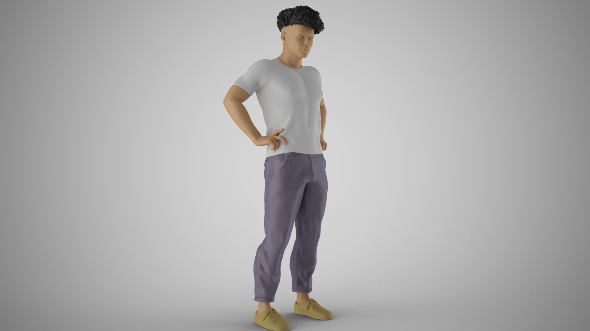 Man on His Hips 3D print model_4