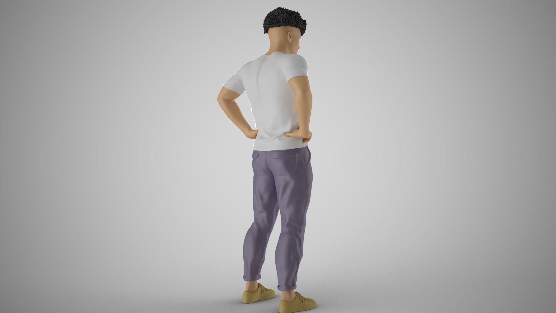 Man on His Hips 3D print model_6