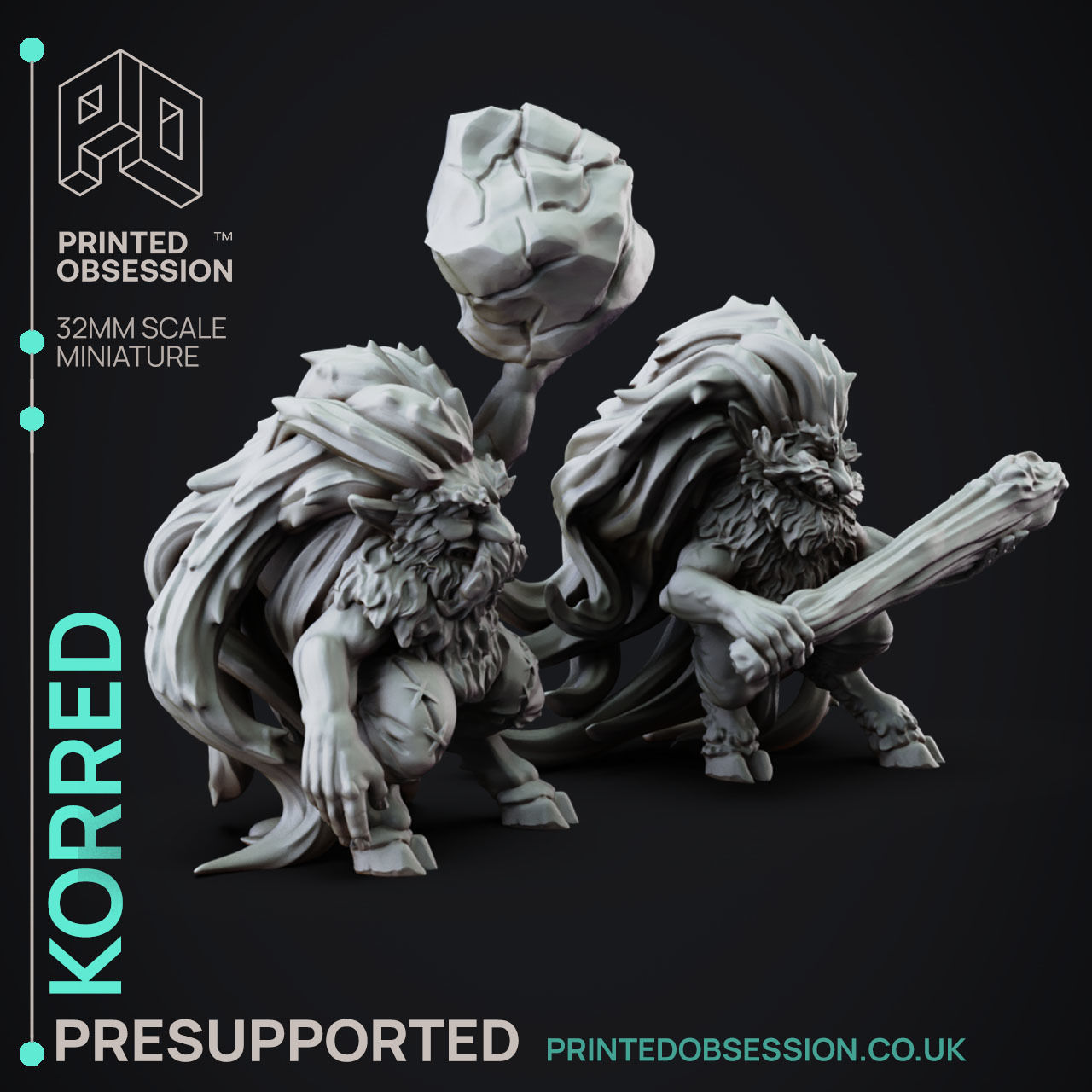 Korred - 3D Printable TTRPG - PRESUPPORTED - 32mm Scale 3D model 3D ...