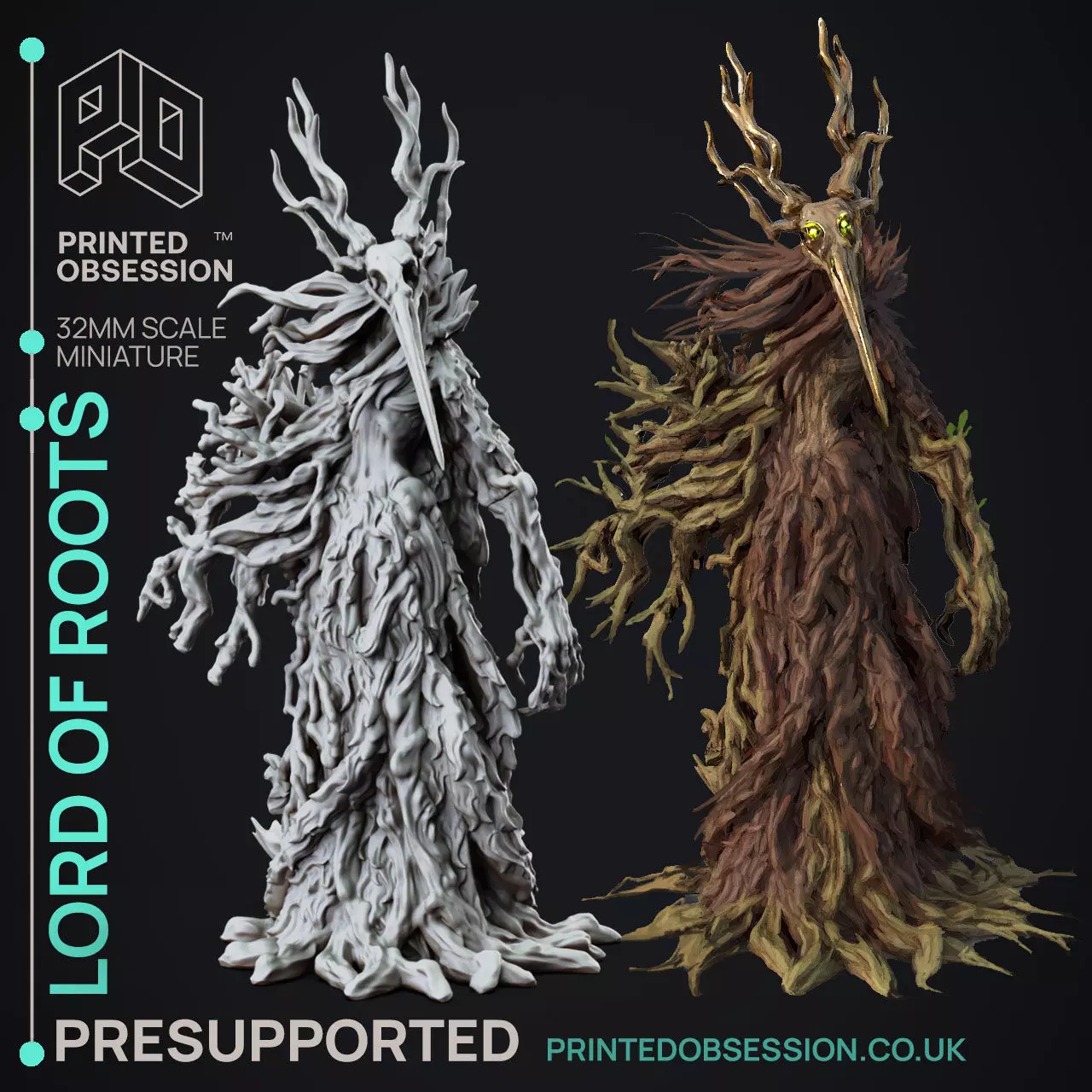 Lord of the Roots - 3D Printable TTRPG - PRESUPPORTED - 32mm 3D print model_0