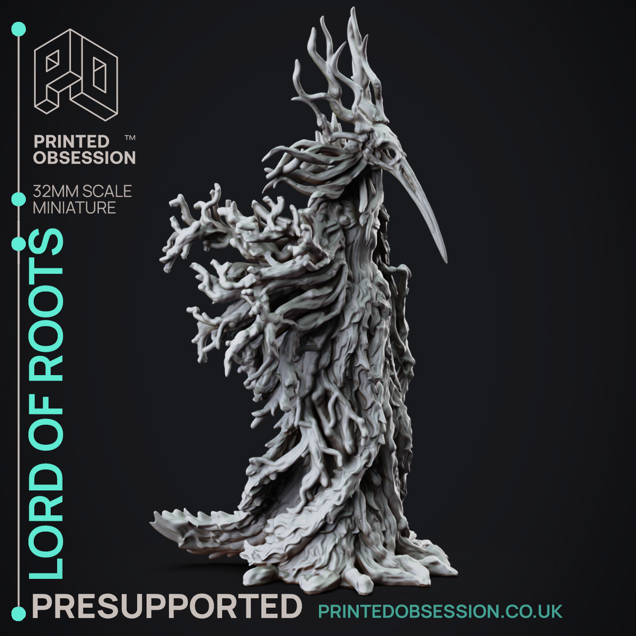 Lord of the Roots - 3D Printable TTRPG - PRESUPPORTED - 32mm 3D print model_3