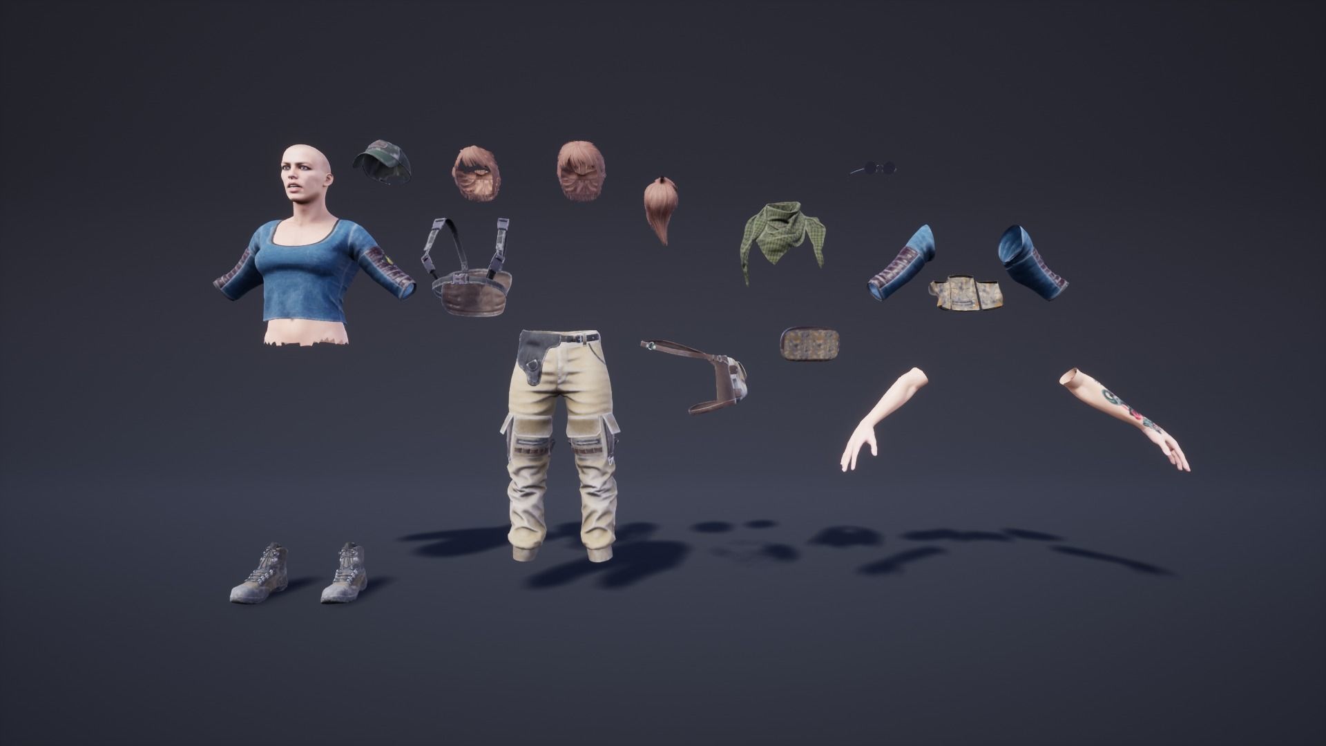 Adventure Character 01 Low-poly 3D model_9