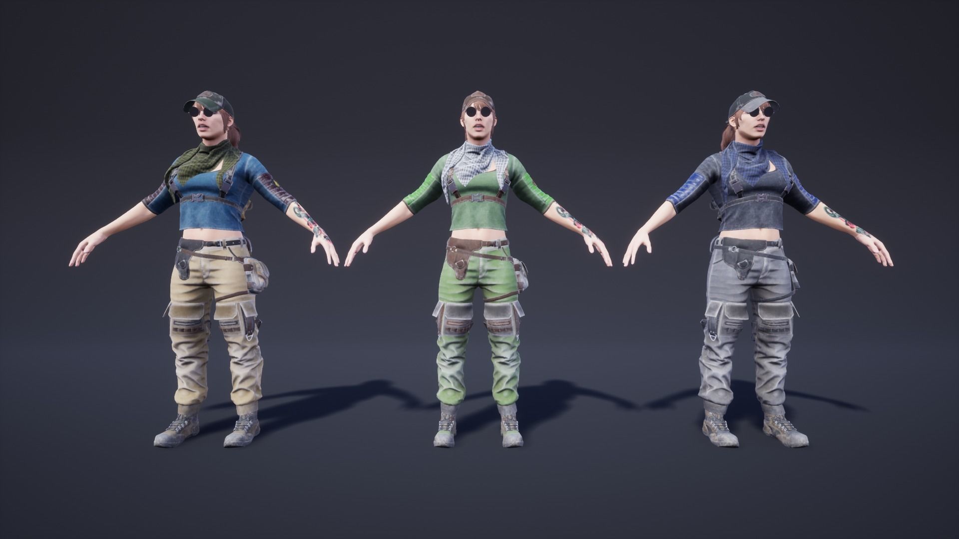 Adventure Character 01 Low-poly 3D model_7