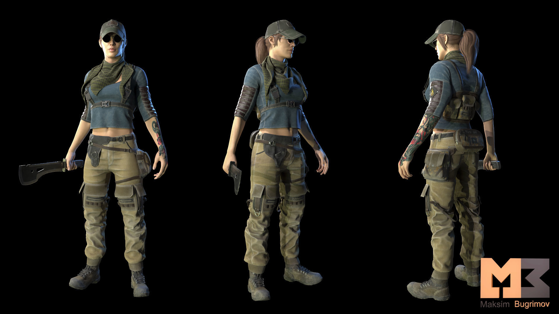 Adventure Character 01 Low-poly 3D model_3