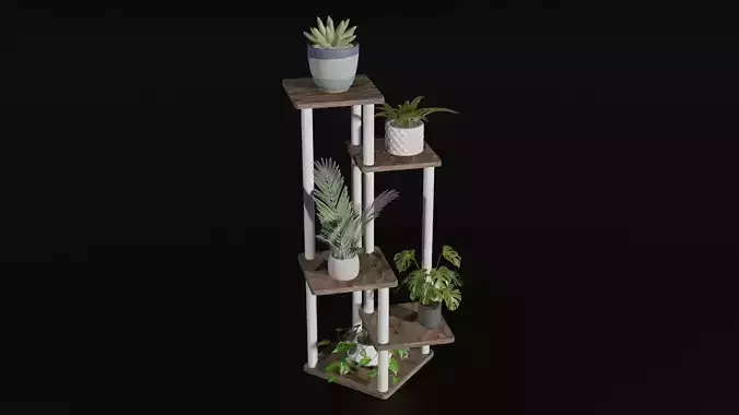 Modern  Plants Stand Free 3D model