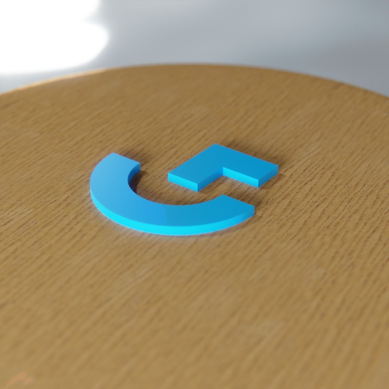 Logitech logo 3D print model_2
