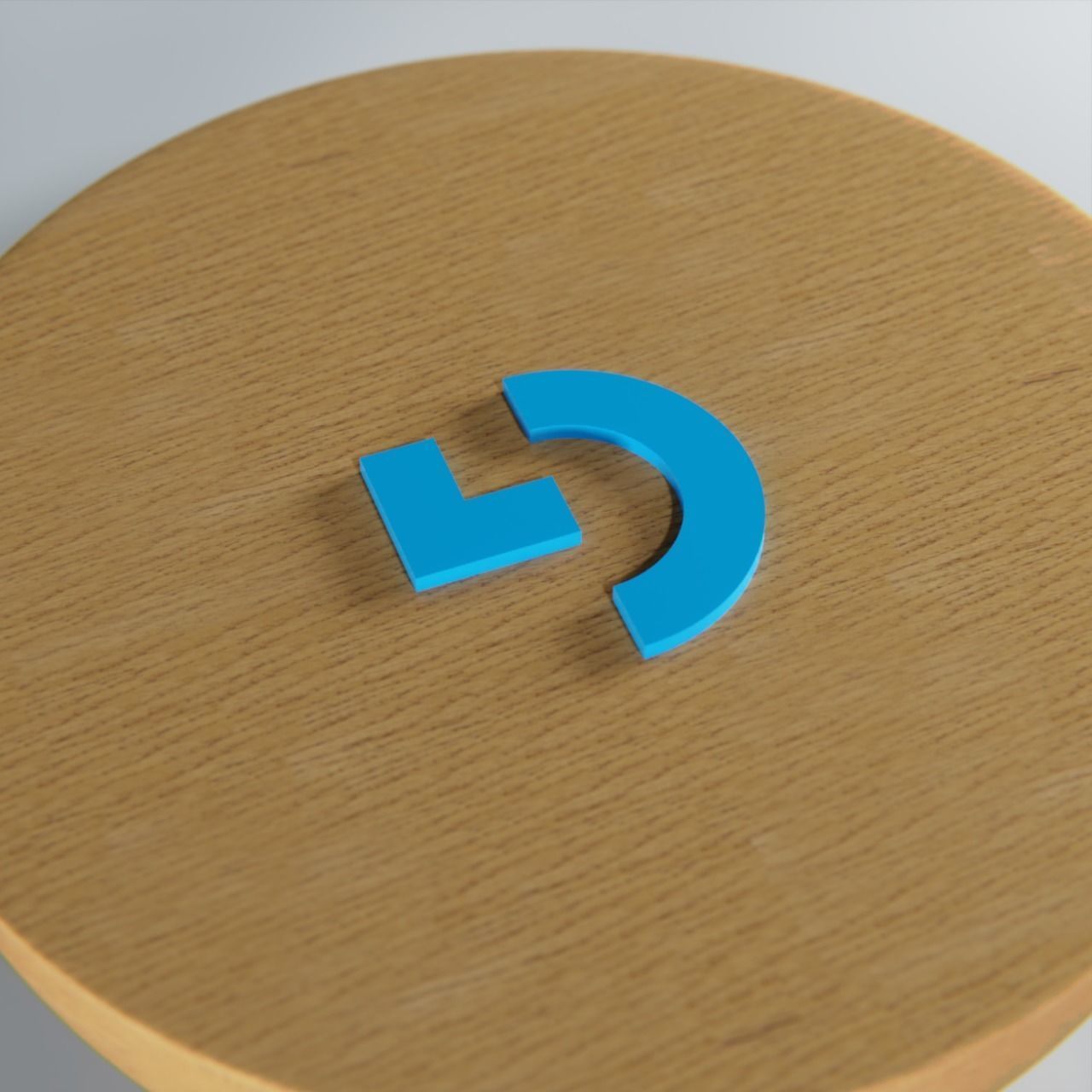 Logitech logo 3D print model_4