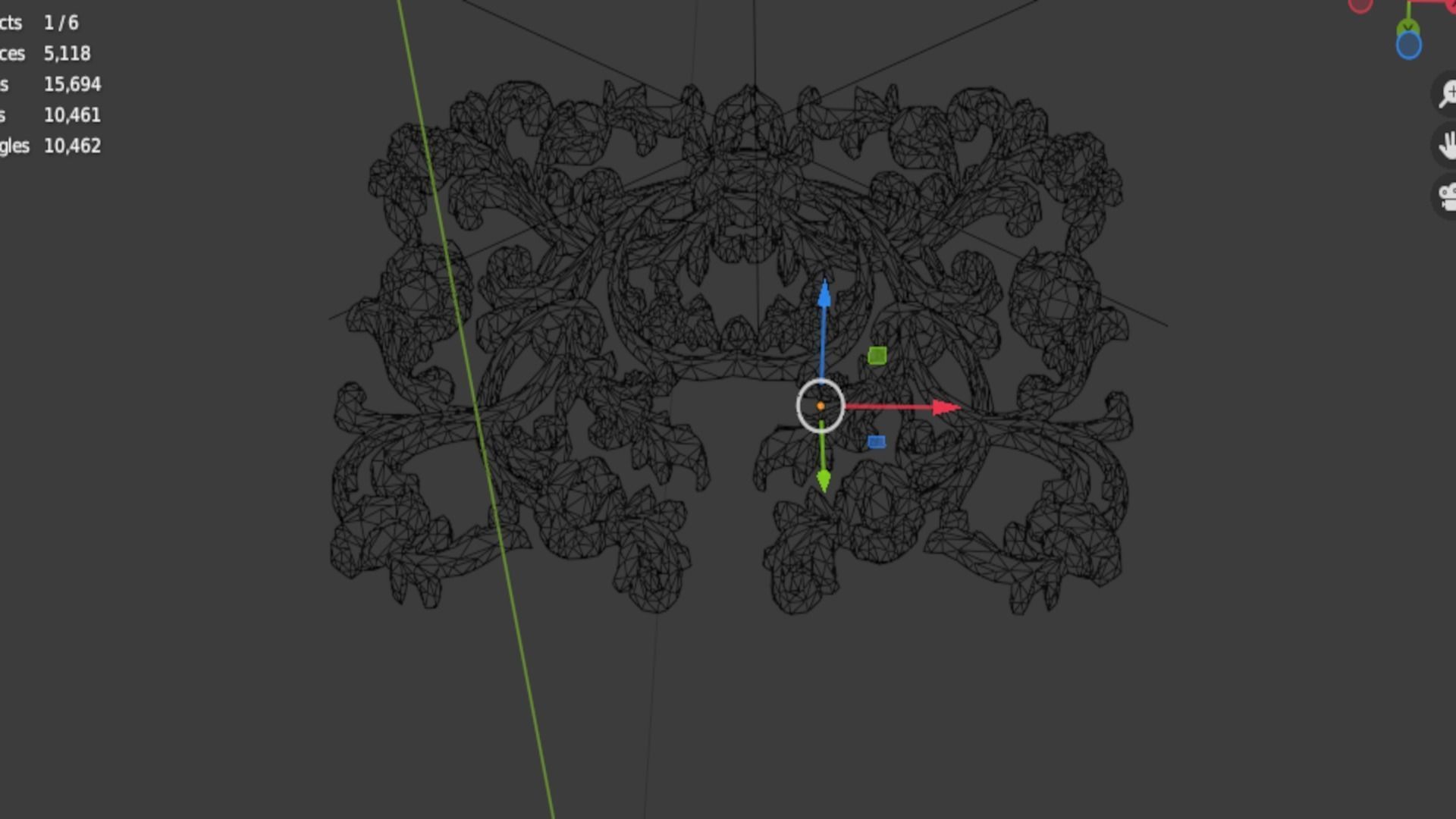 Classic decor ornament 314 3D model_6