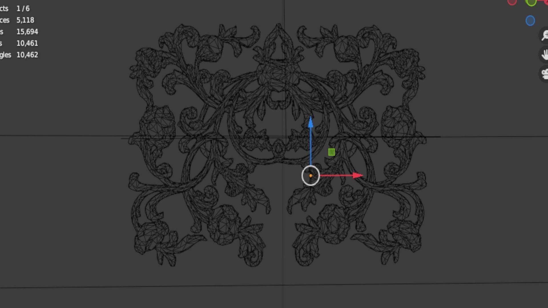 Classic decor ornament 314 3D model_5