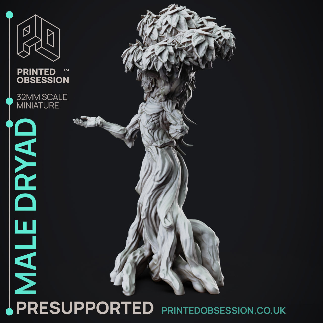 Dryad - 3D Printable TTRPG - PRESUPPORTED - 32mm Scale 3D print model_13