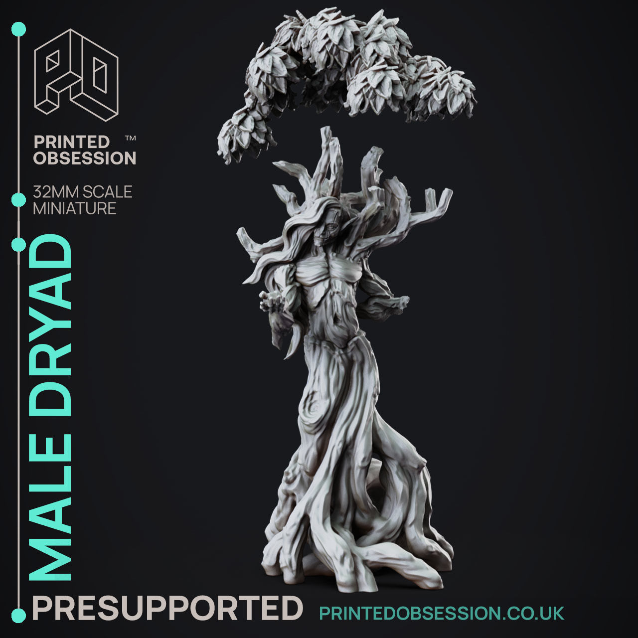 Dryad - 3D Printable TTRPG - PRESUPPORTED - 32mm Scale 3D print model_12