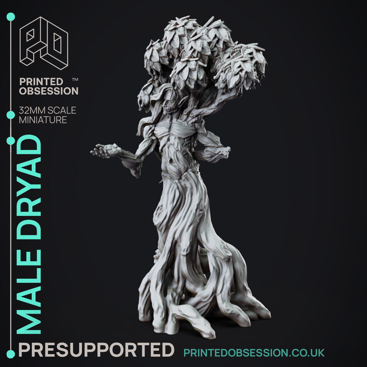 Dryad - 3D Printable TTRPG - PRESUPPORTED - 32mm Scale 3D print model_2