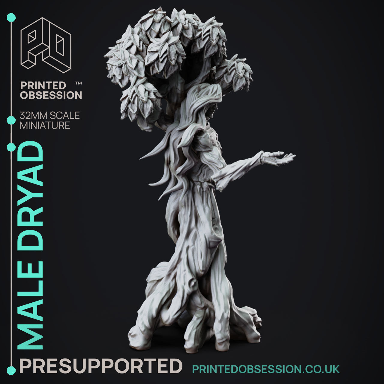 Dryad - 3D Printable TTRPG - PRESUPPORTED - 32mm Scale 3D print model_14