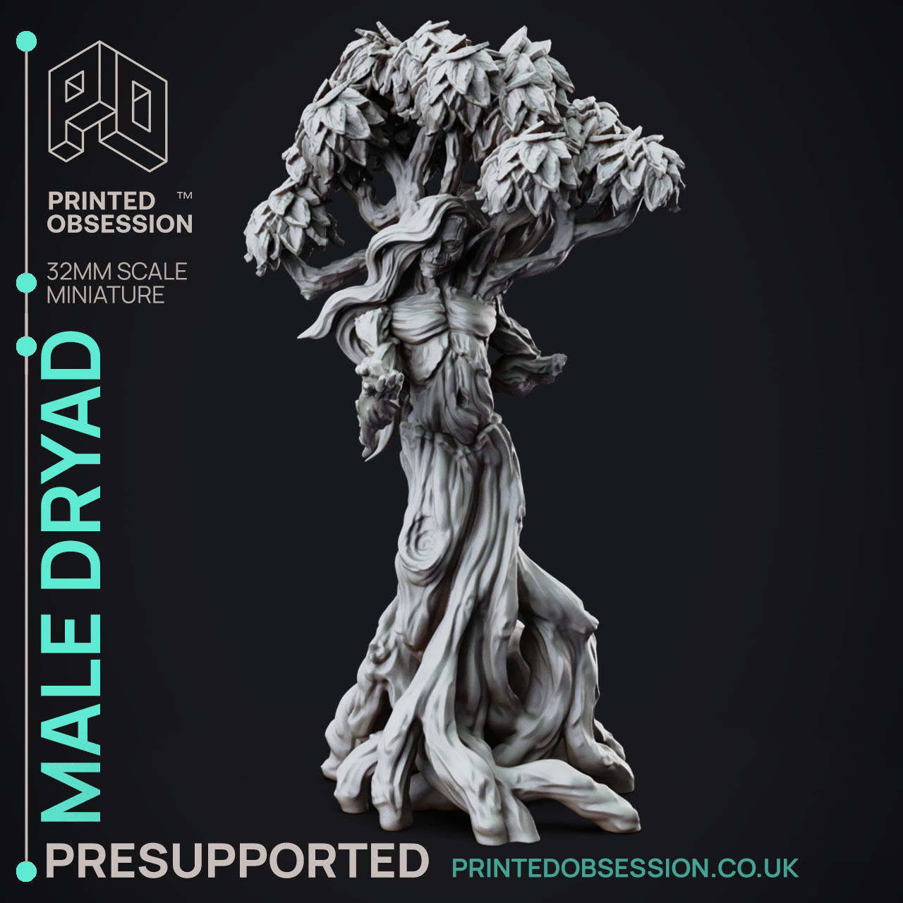 Dryad - 3D Printable TTRPG - PRESUPPORTED - 32mm Scale 3D print model_11