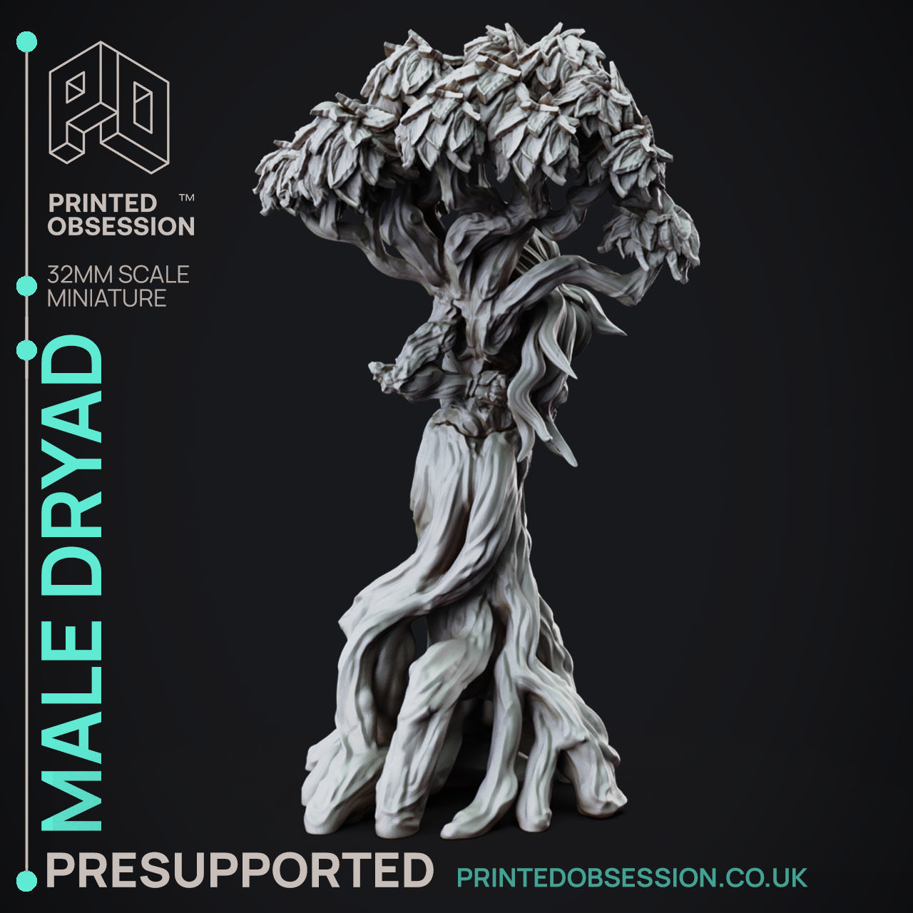 Dryad - 3D Printable TTRPG - PRESUPPORTED - 32mm Scale 3D print model_1