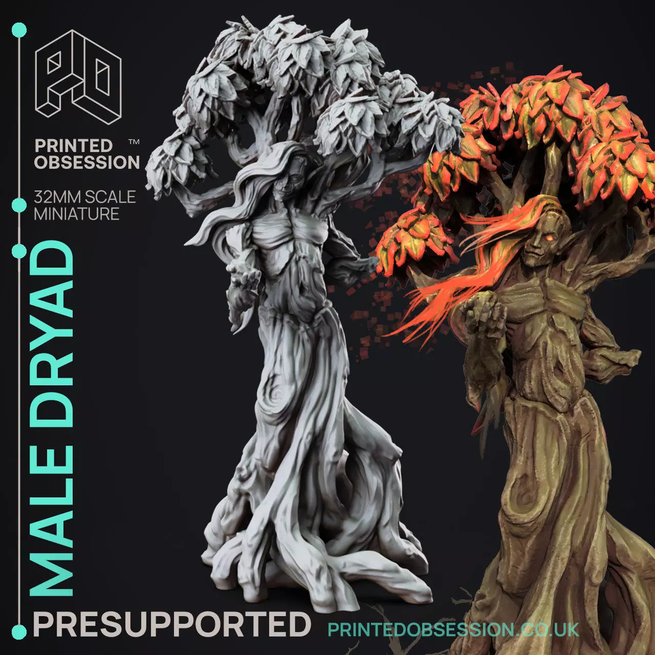 Dryad - 3D Printable TTRPG - PRESUPPORTED - 32mm Scale 3D print model_0